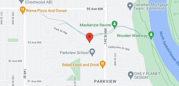 map of 14312 92A Avenue NW